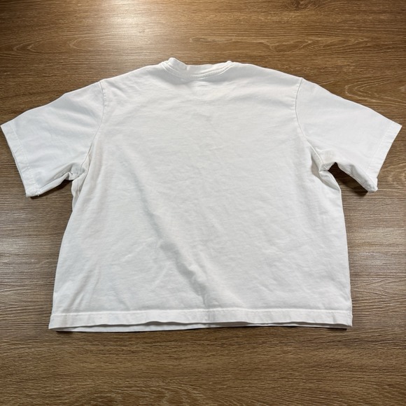 Nike Women's M Cropped White T-Shirt The Nike Tee Swoosh Logo Cotton Minimalist - Picture 8 of 8